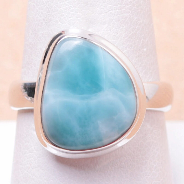 Larimar prsten stříbro Ag 925 LOT149 - 59 mm (US 9)