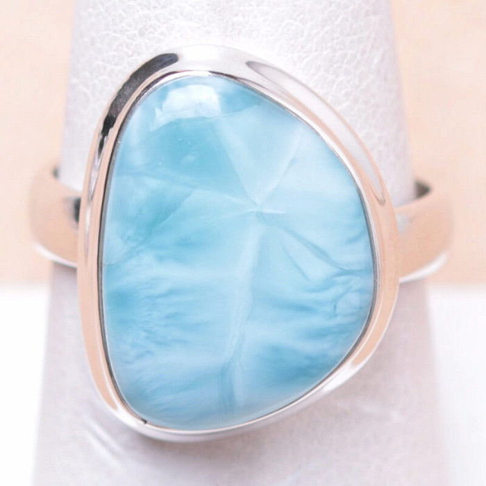 Larimar prsten stříbro Ag 925 LOT15 - 57 mm (US 8)