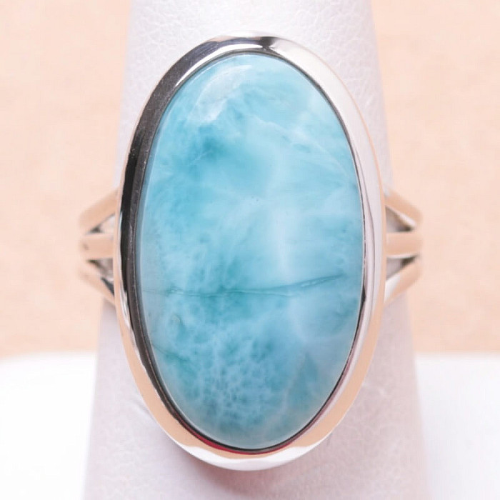 Larimar prsten stříbro Ag 925 LOT150 - 57 mm (US 8)