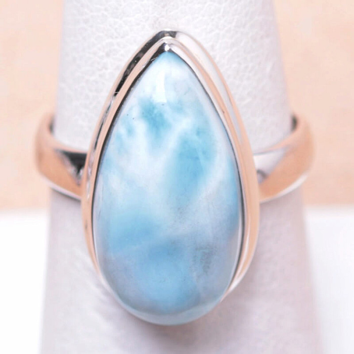 Larimar prsten stříbro Ag 925 LOT16 - 54 mm (US 7)