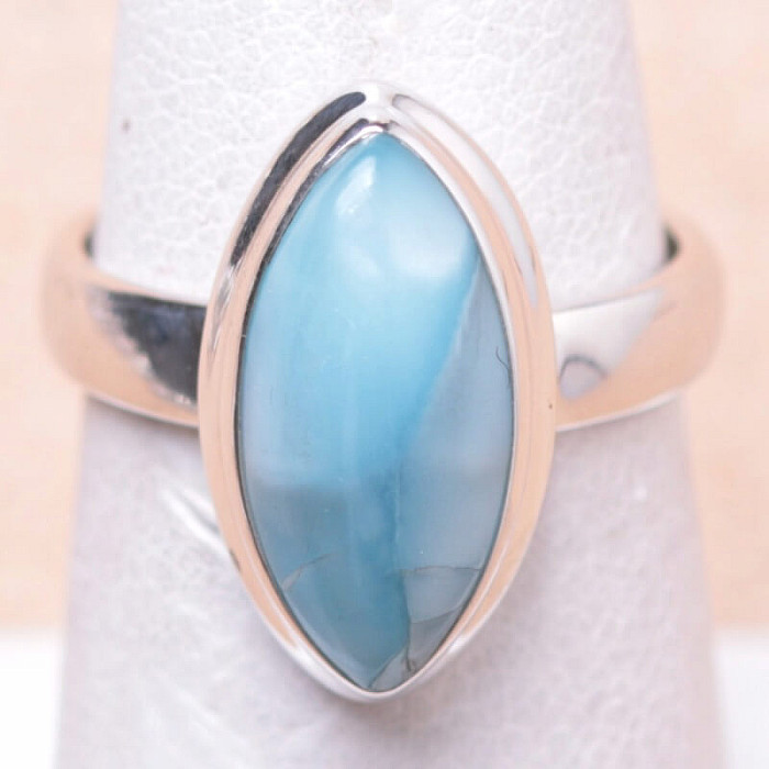 Larimar prsten stříbro Ag 925 LOT22 - 52 mm (US 6)