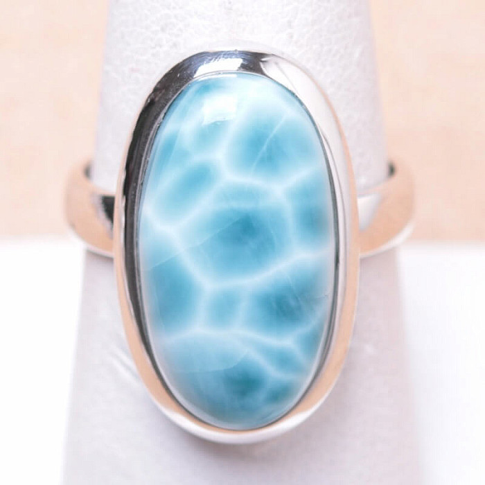 Larimar prsten stříbro Ag 925 LOT23 - 57 mm (US 8)