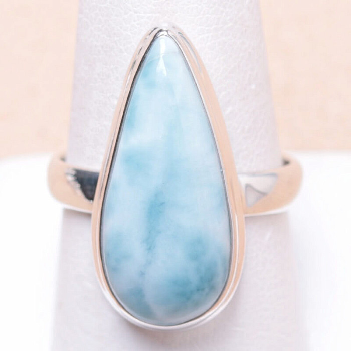 Larimar prsten stříbro Ag 925 LOT41 - 62 mm (US 10)