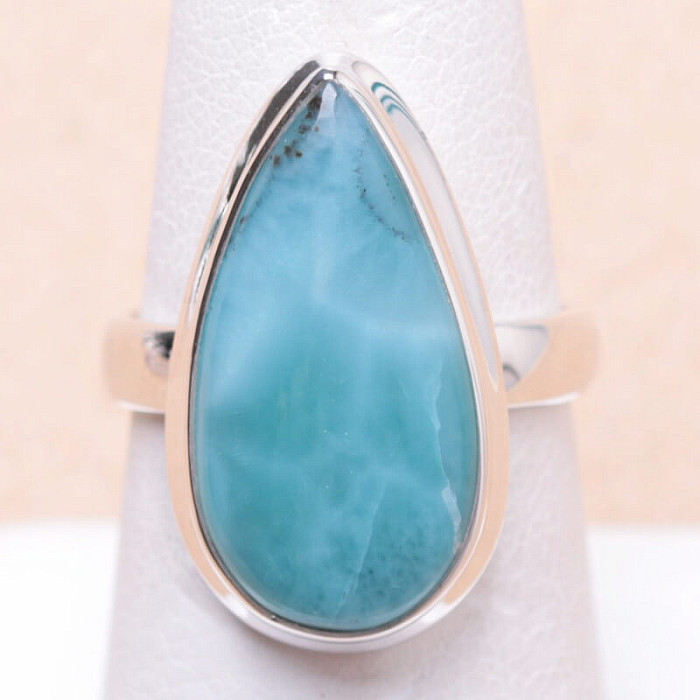 Larimar prsten stříbro Ag 925 LOT42 - 54 mm (US 7)