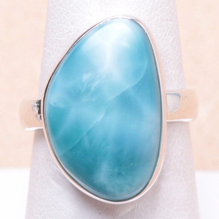 Larimar prsten stříbro Ag 925 LOT47 - 57 mm (US 8)