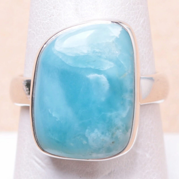 Larimar prsten stříbro Ag 925 LOT59 - 57 mm (US 8)