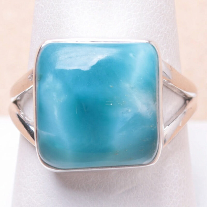 Larimar prsten stříbro Ag 925 LOT106 - 59 mm (US 9)