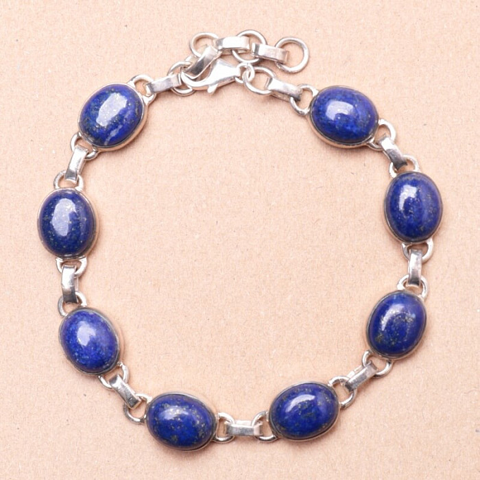 Lapis Lazuli náramek stříbro Ag 925 B265 - 18