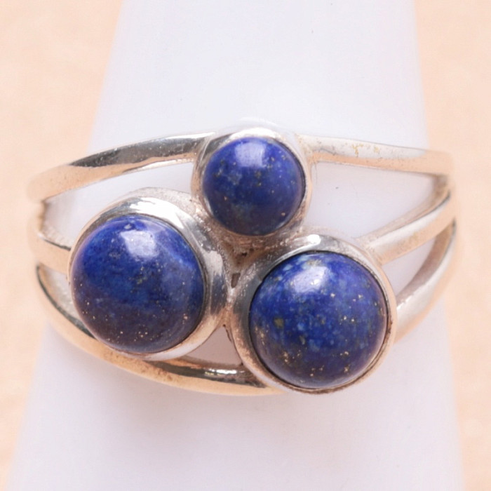 Lapis Lazuli prsten stříbro Ag 925 56338 - 54 mm (US 7)