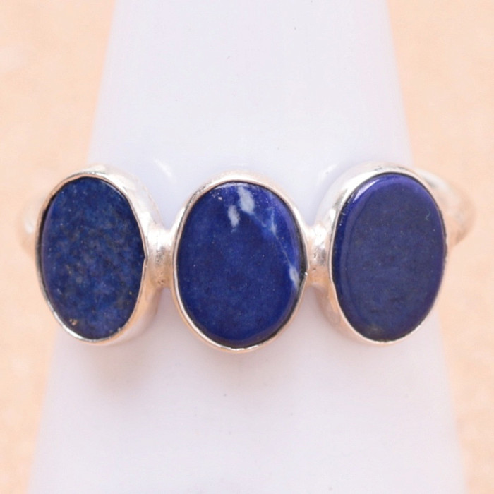 Lapis Lazuli prsten stříbro Ag 925 Y7640 - 54 mm (US 7)