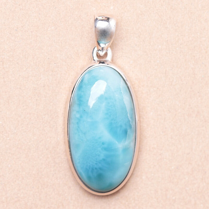 Larimar přívěsek stříbro Ag 925 LOT196 - 3 cm