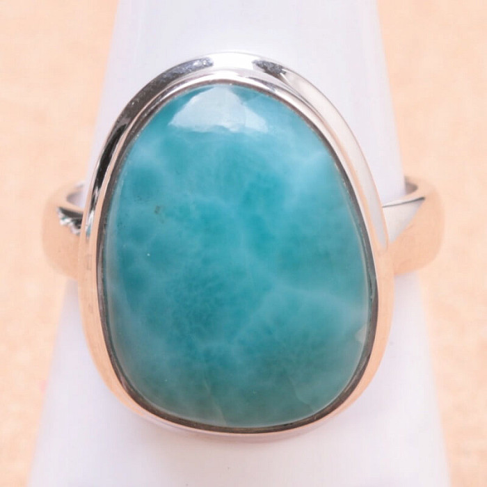 Larimar prsten stříbro Ag 925 LOT156 - 56 mm (US 7