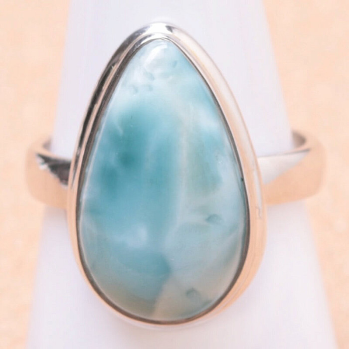 Larimar prsten stříbro Ag 925 LOT175 - 57 mm (US 8)