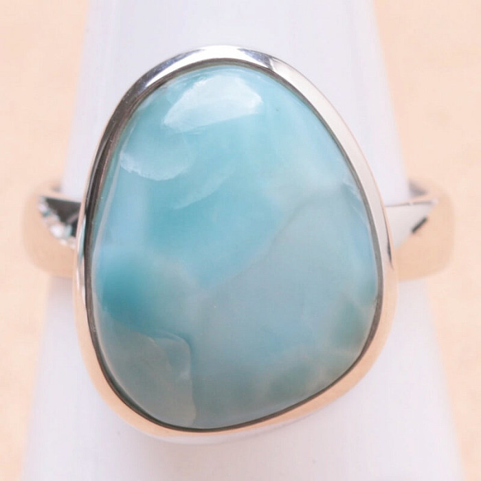 Larimar prsten stříbro Ag 925 LOT179 - 54 mm (US 7)