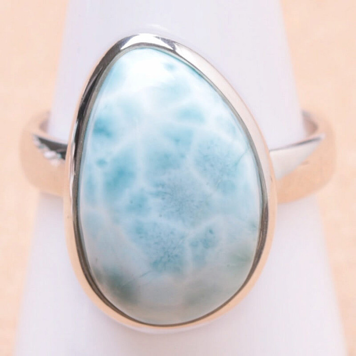 Larimar prsten stříbro Ag 925 LOT186 - 57 mm (US 8)