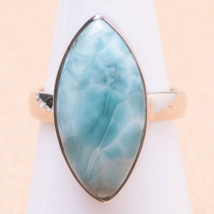 Larimar prsten stříbro Ag 925 LOT180 - 54 mm (US 7)