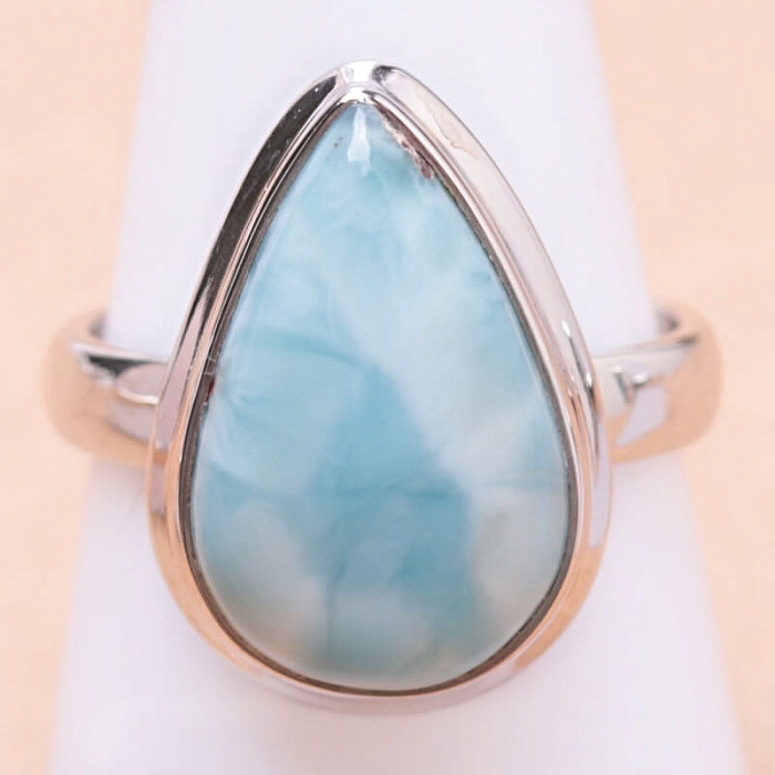 Larimar prsten stříbro Ag 925 LOT205 - 59 mm (US 9)