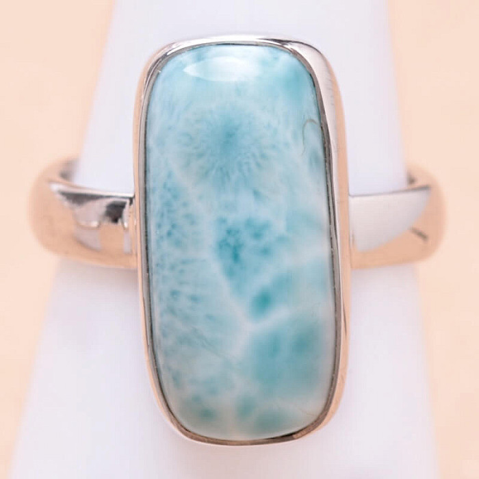 Larimar prsten stříbro Ag 925 LOT206 - 54 mm (US 7)