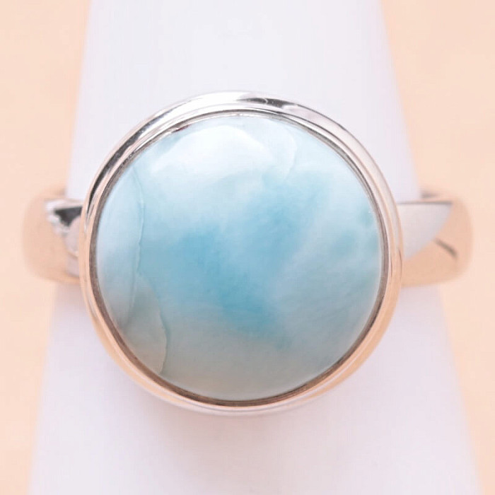 Larimar prsten stříbro Ag 925 LOT209 - 52 mm (US 6)