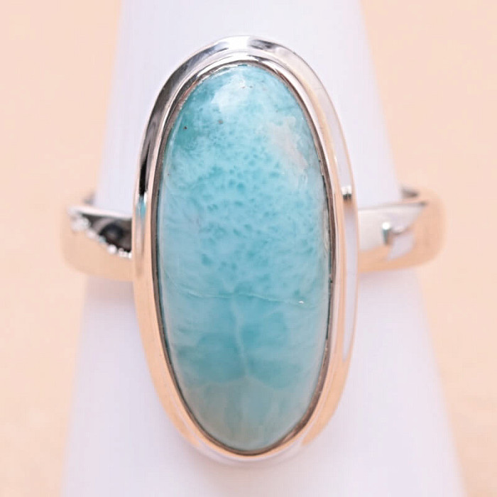 Larimar prsten stříbro Ag 925 LOT219 - 56 mm (US 7