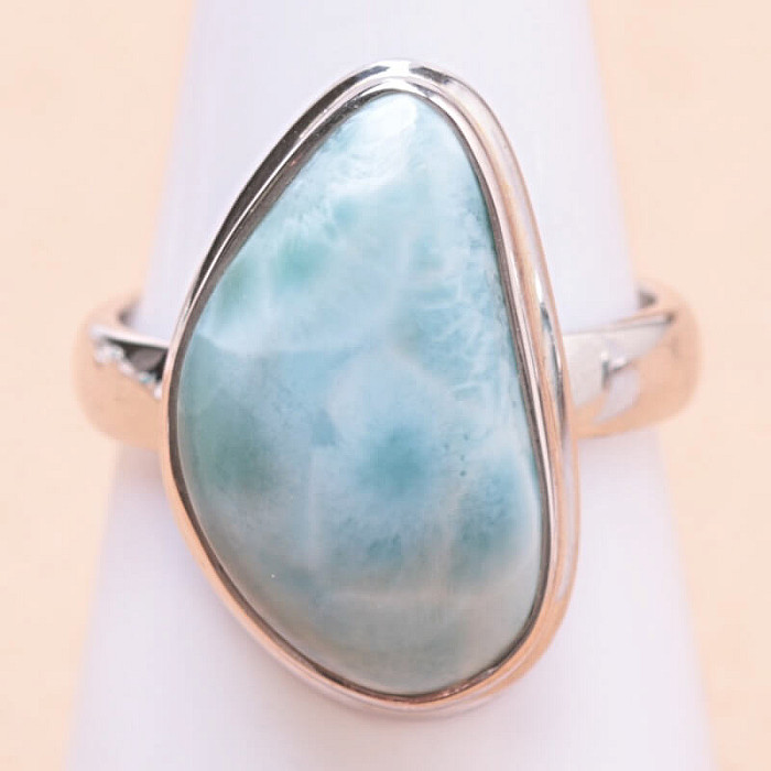 Larimar prsten stříbro Ag 925 LOT222 - 54 mm (US 7)