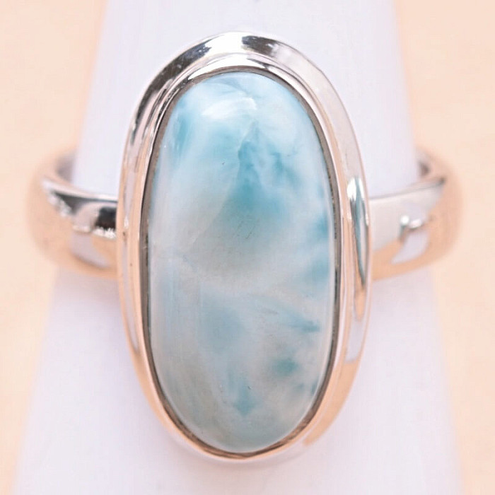 Larimar prsten stříbro Ag 925 LOT223 - 51 mm (US 5