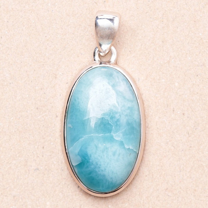 Larimar přívěsek stříbro Ag 925 LOT239 - 3 cm