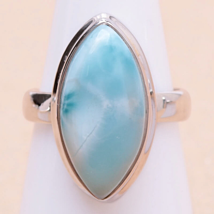 Larimar prsten stříbro Ag 925 LOT230 - 54 mm (US 7)