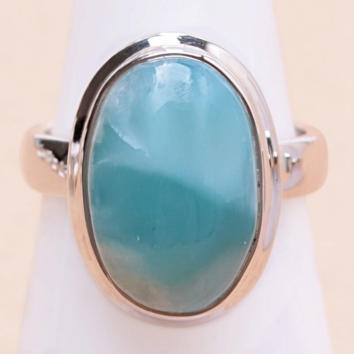 Larimar prsten stříbro Ag 925 LOT232 - 51 mm (US 5