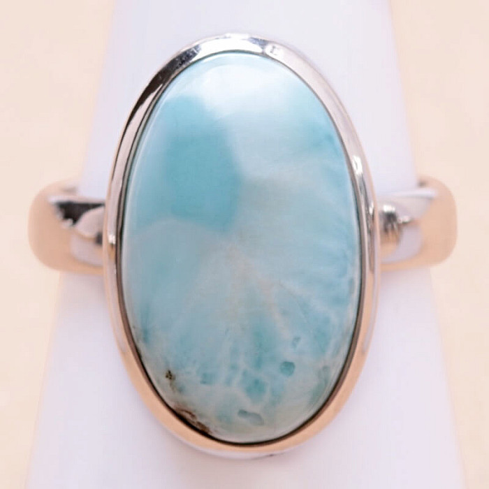 Larimar prsten stříbro Ag 925 LOT233 - 56 mm (US 7