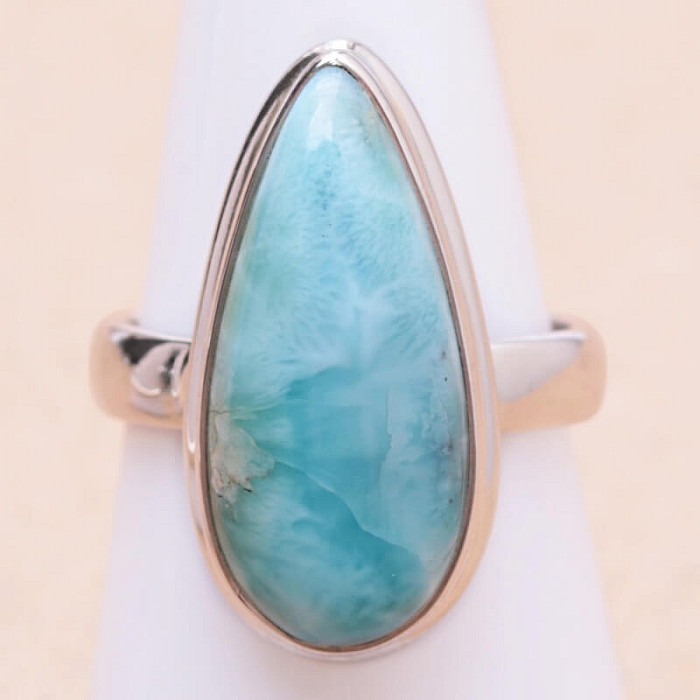 Larimar prsten stříbro Ag 925 LOT234 - 55 mm (US 7