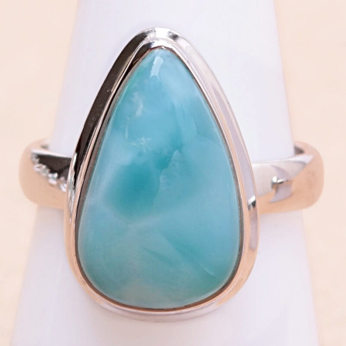 Larimar prsten stříbro Ag 925 LOT235 - 56 mm (US 7