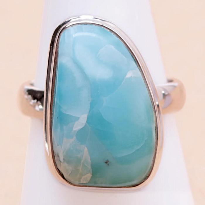 Larimar prsten stříbro Ag 925 LOT238 - 54 mm (US 7)