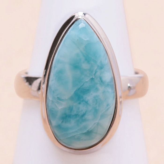 Larimar prsten stříbro Ag 925 LOT239 - 54 mm (US 7)