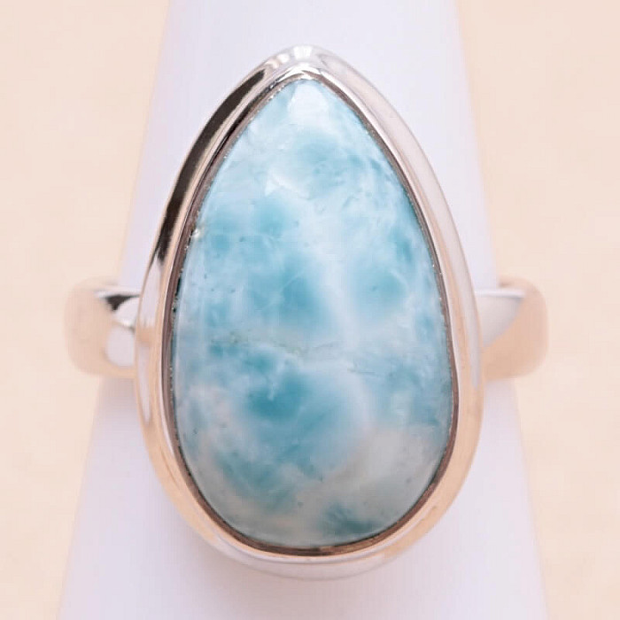 Larimar prsten stříbro Ag 925 LOT243 - 54 mm (US 7)