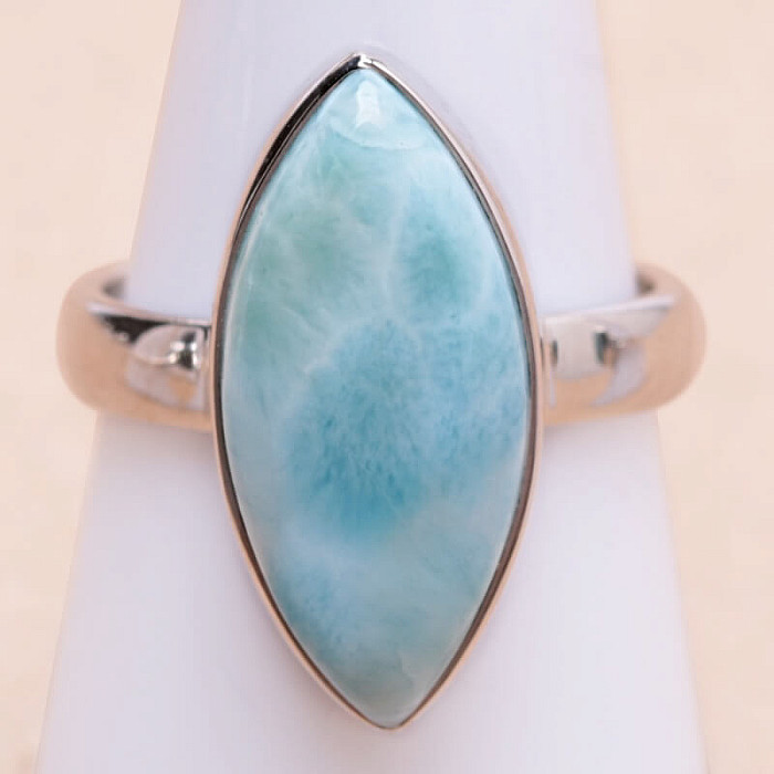 Larimar prsten stříbro Ag 925 LOT245 - 57 mm (US 8)