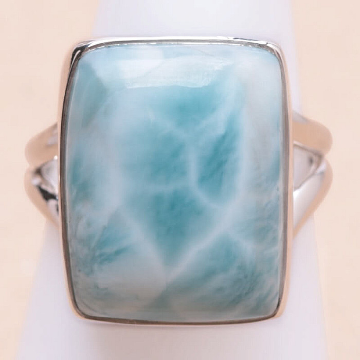 Larimar prsten stříbro Ag 925 LOT246 - 54 mm (US 7)