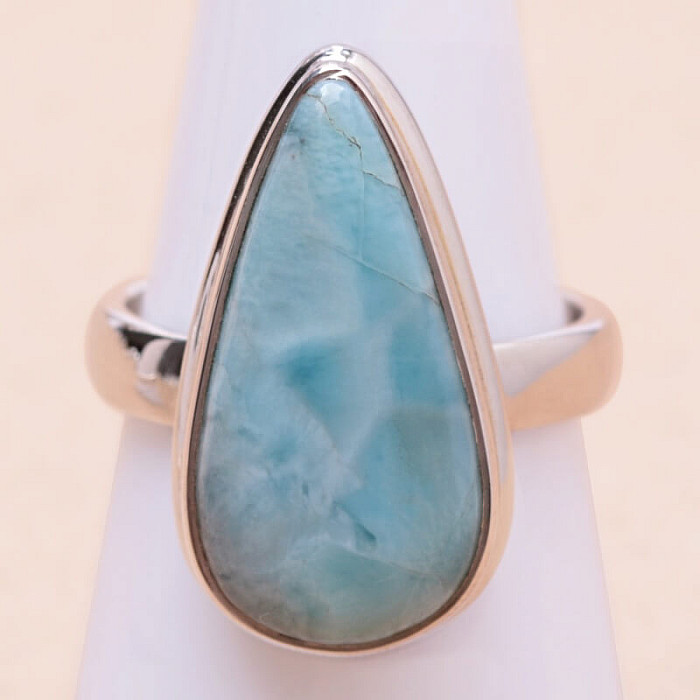 Larimar prsten stříbro Ag 925 LOT249 - 54 mm (US 7)