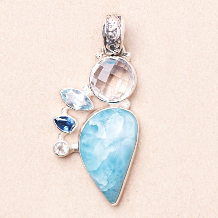 Larimar design přívěsek stříbro Ag 925 P1887 - 3