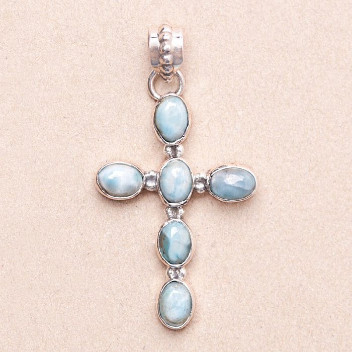 Larimar přívěsek stříbro Ag 925 58915 - 4 cm