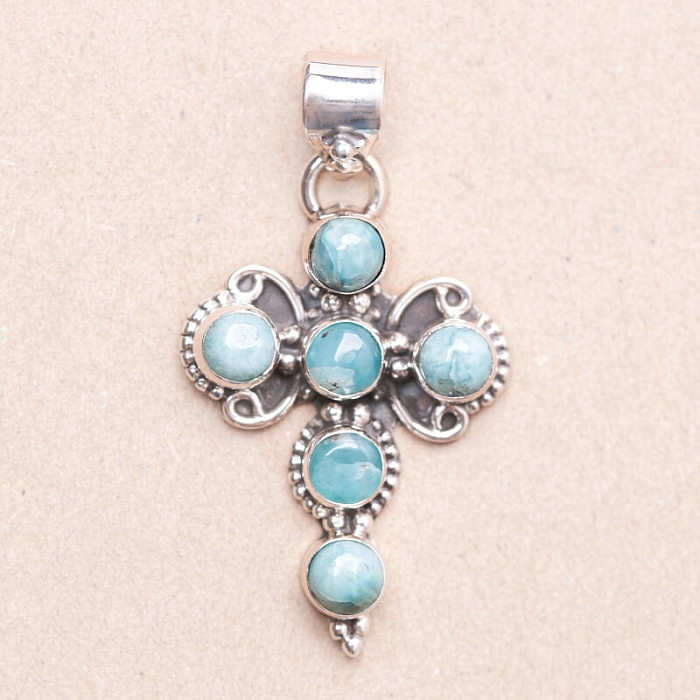 Larimar přívěsek stříbro Ag 925 58919 - 3