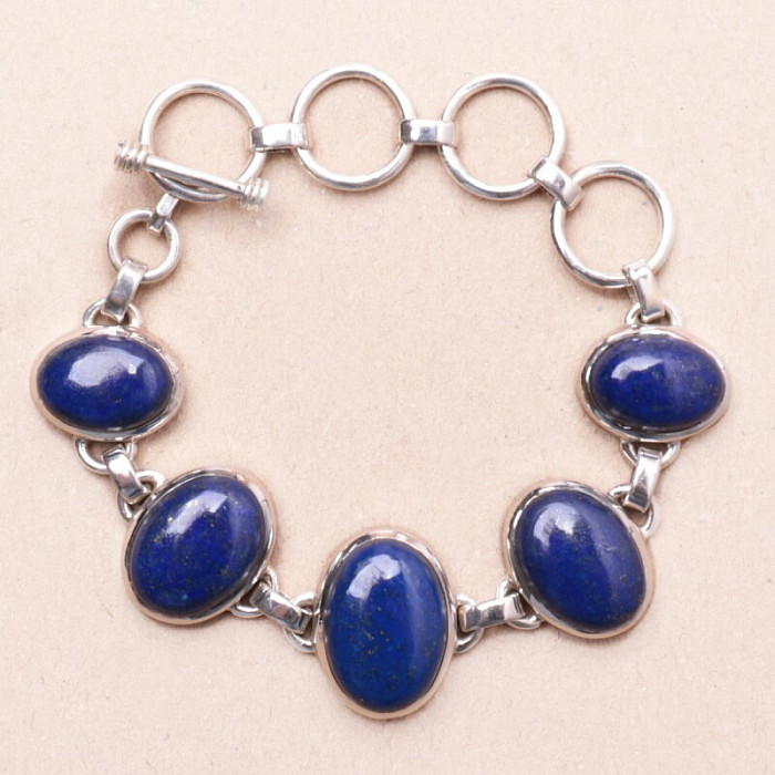 Lapis Lazuli náramek stříbro Ag 925 B185 - 13 - 17