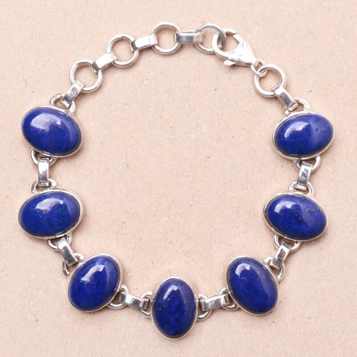 Lapis Lazuli náramek stříbro Ag 925 B195 - 16