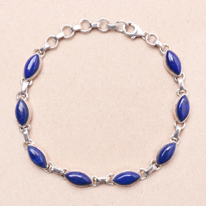 Lapis Lazuli náramek stříbro Ag 925 B214 - 18