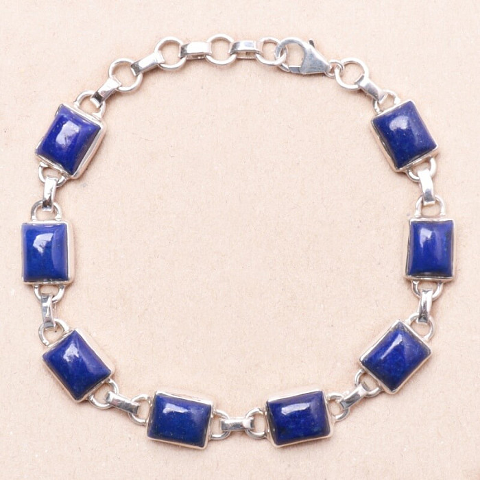 Lapis Lazuli náramek stříbro Ag 925 B264 - 18