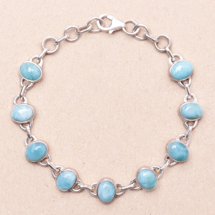 Larimar náramek stříbro Ag 925 B471 - 17 - 18