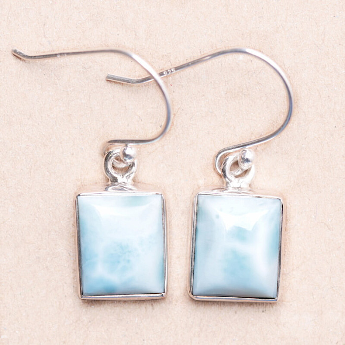 Larimar náušnice stříbro Ag 925 E2511 - 1