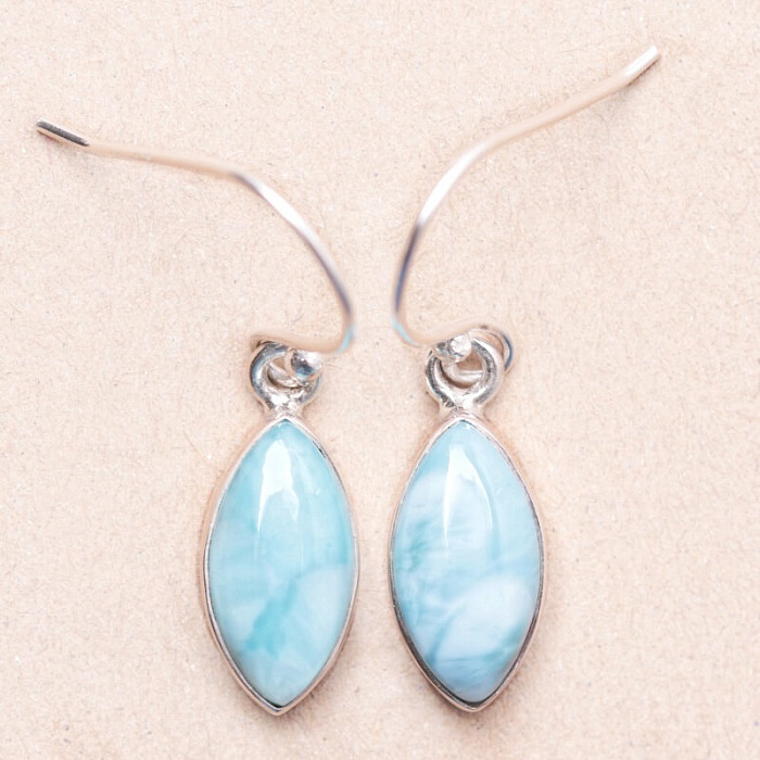 Larimar náušnice stříbro Ag 925 E2520 - 1