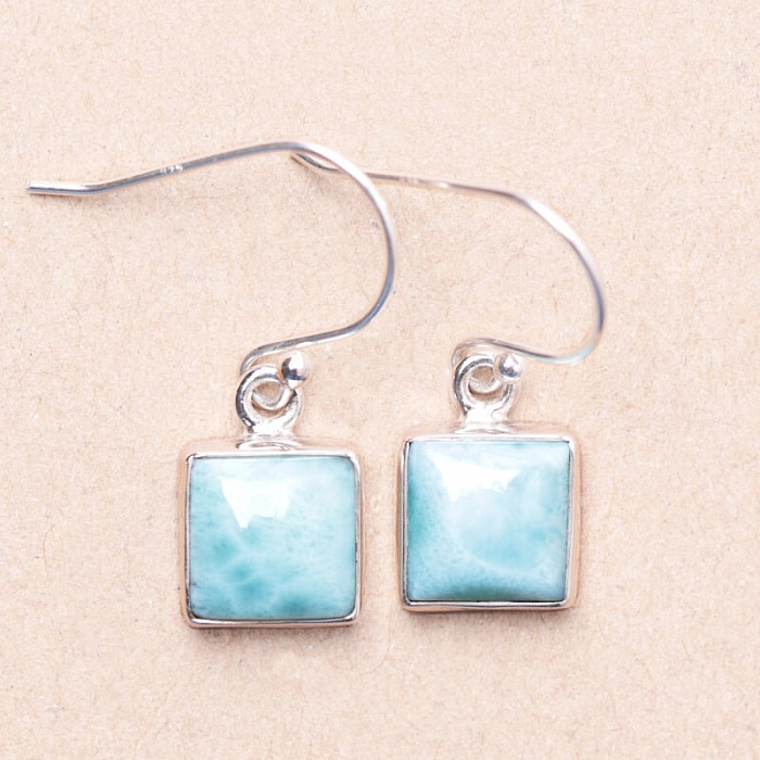 Larimar náušnice stříbro Ag 925 E2528 - 1