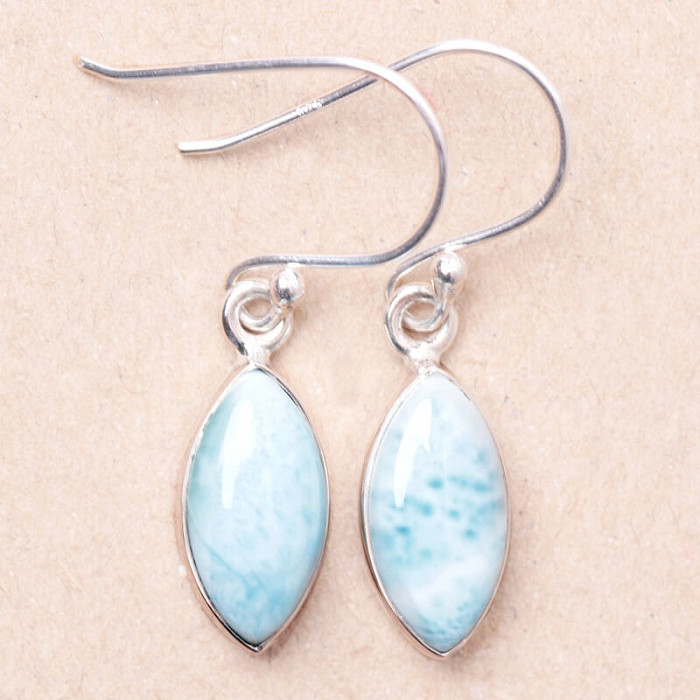 Larimar náušnice stříbro Ag 925 E2537 - 1